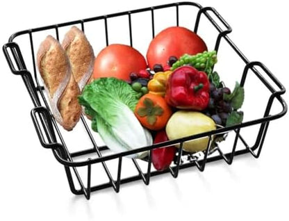 Steel Mesh Storage Basket 35/45/50 QT Cooler, Rustproof Food Organizer Bin Camping Fishing RV, Keeps Items and Separated