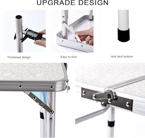 YUFIFAIRY Aluminum Camp Table, 36''L x24''W Folding Table Portable