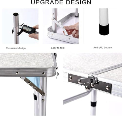 YUFIFAIRY Aluminum Camp Table, 36''L x24''W Folding Table Portable