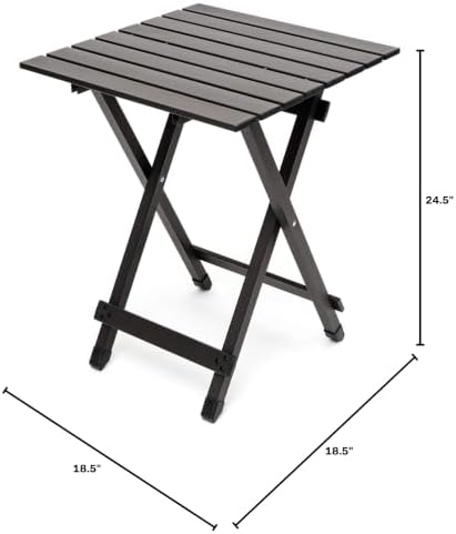 SUNNYFEEL Folding Camping Table - Lightweight Aluminum Portable Picnic Table for Cooking, Beach, Hiking, Travel, Fishing, BBQ, Indoor Outdoor Small Foldable Camp Tables