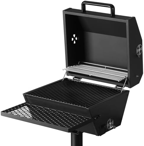 Stanbroil Park Style Charcoal Grill with Lid & Warming Rack, 16-Inch