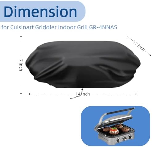 14 Inch Mini Gas Grill Cover for Cuisinart Griddler Indoor Grill GR-4NNAS