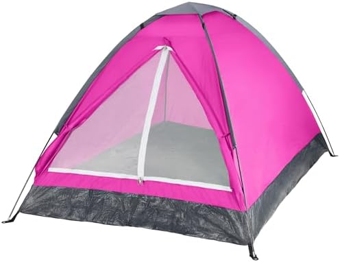 2 Person Camping Tent with Rain Fly and Carrying Bag - Lightweight Outdoor Pop Up Tents for Camping Essentials, Music Festivals, Backpacking, Hiking, or Beach Shelter by Wakeman Outdoors