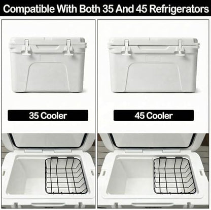 2 Pcs Cooler Basket for 35/45 Stainless Steel Storage Wire Cooler Rack Dry Goods Basket for 35 or 45 Coolers