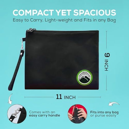 Enjoy Native Smell Proof Bag with Lock 11" x 9", Smell Proof Container, Dog Tested Odor resistant Bags, Best Zipper odor sealing pouch for Herbs, Coffee & Travel Medicine, Scent resistent Containers