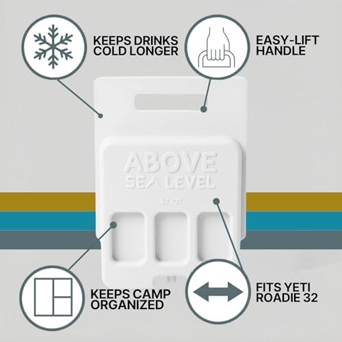 Above Sea Level Ice Pack Divider Compatible with YETI Coolers - Choose Your Size (Tundra Haul, 35/45, 65, Roadie 32, 48/60) - Freeable Cooler Insert for Tundra and Roadie Ice Chests