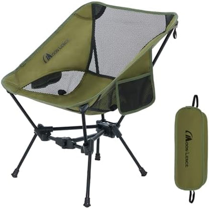 MOON LENCE Camping Chair Portable Backpacking Chair - The 4th Generation Ultralight Folding Chair - Compact, Lightweight Foldable Chairs for Hiking Mountaineering Beach (Green)