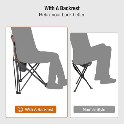 REDCAMP 2 Pack Tripod Camping Chairs Folding Lightweight