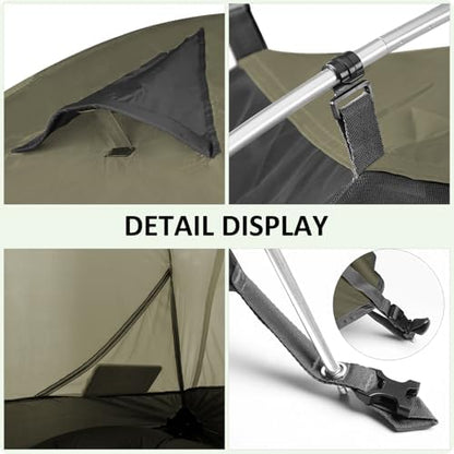Bessport Camping Tent 1/2 Person Tent Waterproof Two Doors Backpacking Tent Easy Setup Lightweight for Outdoor, Hiking Mountaineering Travel