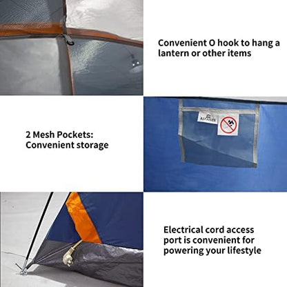 ASFANES Tents for Camping 2/4/6 Person Camping Dome Tent, Waterproof,Spacious, Lightweight Portable Backpacking Tent for Outdoor Camping/Hiking