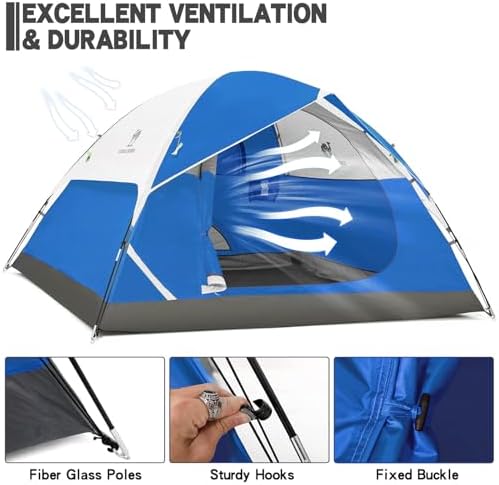 CAMEL CROWN Tents for Camping 2/3/4/5 Person Camping Dome Tent, Waterproof,Spacious, Lightweight Portable Backpacking Tent for Outdoor Camping/Hiking