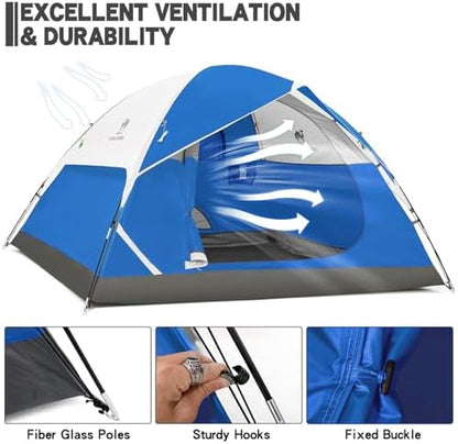 CAMEL CROWN Tents for Camping 2/3/4/5 Person Camping Dome Tent, Waterproof,Spacious, Lightweight Portable Backpacking Tent for Outdoor Camping/Hiking