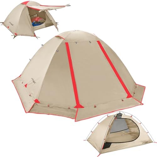Clostnature 4 Season Backpacking Tent - 1/2 Person Cold Weather Winter Tent