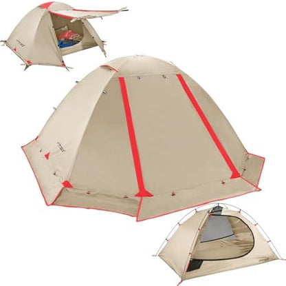 Clostnature 4 Season Backpacking Tent - 1/2 Person Cold Weather Winter Tent