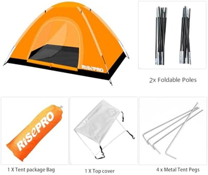 Portable Camping Tent, 2 Person Lightweight, Waterproof Windproof, UV Protection for Outdoor US