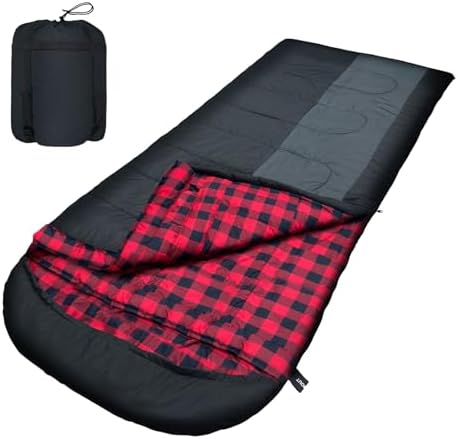 0 Degree Sleeping Bags Waterproof for Adults, Cold Weather Machine Washable Sleeping Bag with Compression Sack for 3-4 Season Camping Outdoor