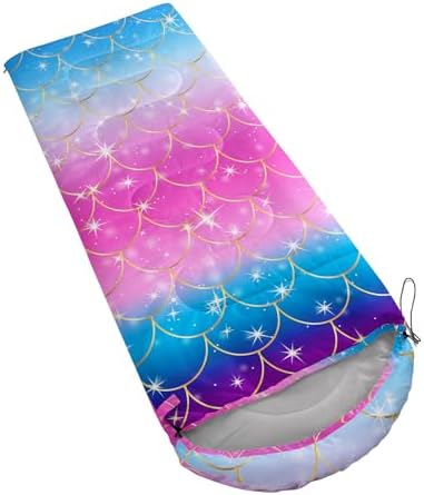 Axolotl Unicorn Sleeping Bag for Kids Boys Girls–Lightweight Warm Cold Weather Sleeping Bags,Waterproof Portable Sleeping Bag with Compression Sack for Camping Backpacking Outdoor Indoor