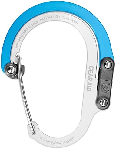 GEAR AID HEROCLIP (Large) Carabiner Gear Clip and Hook for Hanging Heavy Duty Items, Camping Backpacks, Suitcases, Kayaks, Bicycles and More