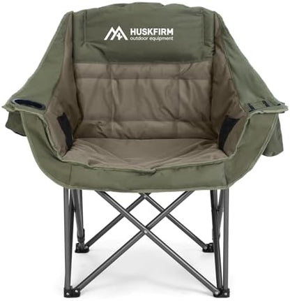 Oversized Camping Chair,Padded Camping Chairs Support 450LBS, Green
