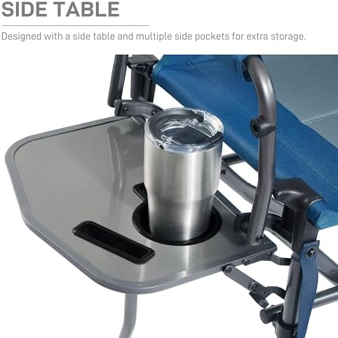 EVER ADVANCED Portable 30.7" Seat Height Tall Camping Directors Chair
