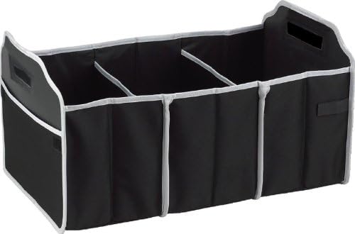 Collapsible Trunk Organizer and Cooler 2 in 1 Set - Three-Section Car Trunk Organizer with Removable Insulated Cooler, 40 lbs Capacity, 600D Polycanvas, 23"x12.5"x12.5"