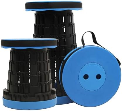 JAEMEYEM Upgraded Foldable Stool, Capacity Portable Retractable Small Folding Stool, Collapsible Telescoping Camping Stool for Adults Outdoor Fishing Hiking Gardening Travel BBQ