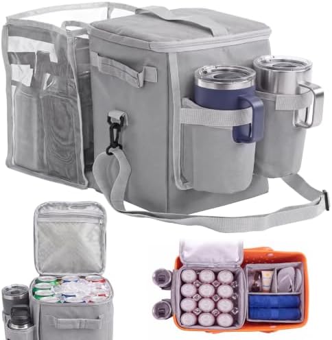 2-in-1 Cooler Organizer Insert with Cup Holder for Bogg Bag XLarge or Large