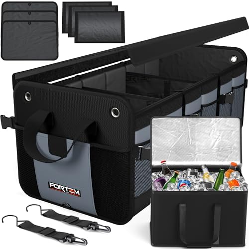 FORTEM Trunk Organizer - Collapsible Car Organizer & Storage Bag for SUVs
