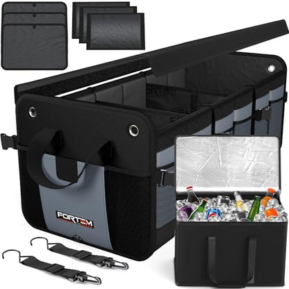 FORTEM Trunk Organizer - Collapsible Car Organizer & Storage Bag for SUVs