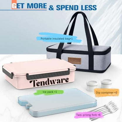 Chilled Portable Snackle Box Container with Ice Pack, Beach Essentials for Summer, Divided Serving Tray with Insulated Bag, Snack Containers for Road Trip Charcuterie Snack Picnic, Peony