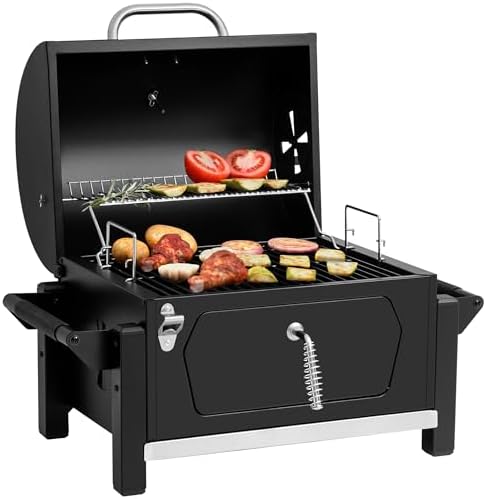 Royal Gourmet CD1519 Portable Charcoal Grill with Warming Rack, 303 Sq. In.