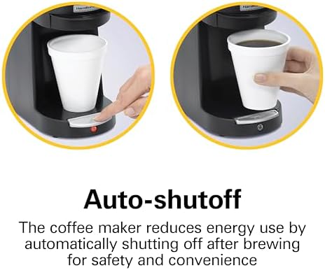 Hamilton Beach Commercial 1 Cup Pod Coffeemaker, Black, Single Serve Coffee Brewer, HDC200B