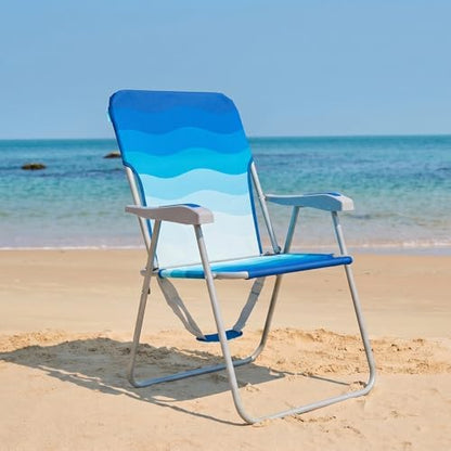 #WEJOY Folding Beach Chairs for Adults, High Back Lightweight for Camp Lawn