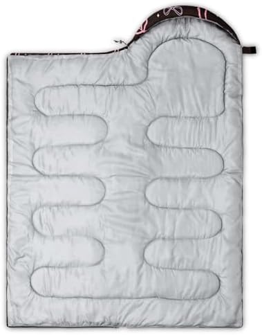 QOOMO Camping Sleeping Bags,3 Season Warm & Cool Weather,Lightweight,Waterproof Sleeping Bags for Adults & Kids,Traveling,and Outdoors,Camping Gear Equipment