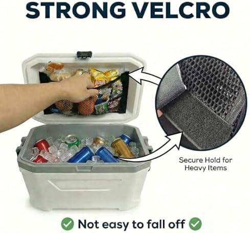 Dry Storage Cooler Lid Net Organizer Fits YETI, Igloo & Coleman