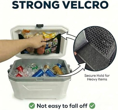 Dry Storage Cooler Lid Net Organizer Fits YETI, Igloo & Coleman