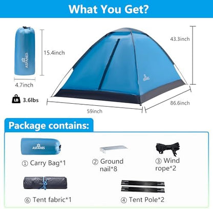 ASFANES Outdoors 1-2 Person Camping Tent