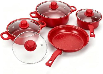 13 Piece Cookware Set Portable Lightweight Cast Iron Pots and Pans Set