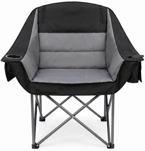 Oversized Heavy Duty Camping Chair Comfy Padded Lawn chair Support 500 lbs