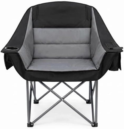 Oversized Heavy Duty Camping Chair Comfy Padded Lawn chair Support 500 lbs