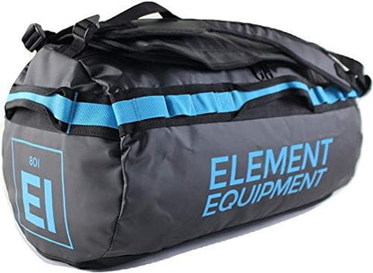 Element Equipment Trailhead Duffel Bag Shoulder Straps Waterproof Black/Blue Medium