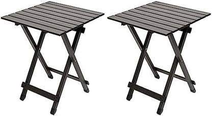 SUNNYFEEL Folding Camping Table - Lightweight Aluminum Portable Picnic Table for Cooking, Beach, Hiking, Travel, Fishing, BBQ, Indoor Outdoor Small Foldable Camp Tables