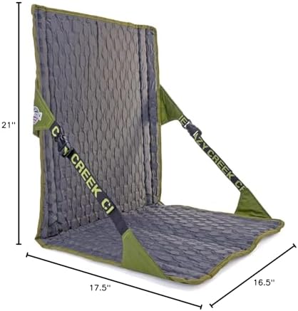 Crazy Creek HEX 2.0 LongBack Chair for Backpacking, Camping and Stadium Use, Extra Width & Back Height for Comfort, 250 LBS Weight Capacity, Adjustable Straps w/Rock Lockster (R) Buckles