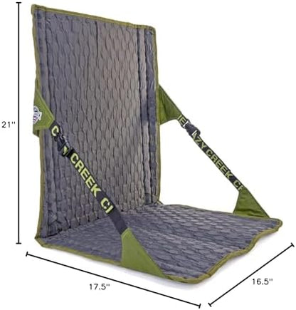 Crazy Creek HEX 2.0 LongBack Chair for Backpacking, Camping and Stadium Use, Extra Width & Back Height for Comfort, 250 LBS Weight Capacity, Adjustable Straps w/Rock Lockster (R) Buckles