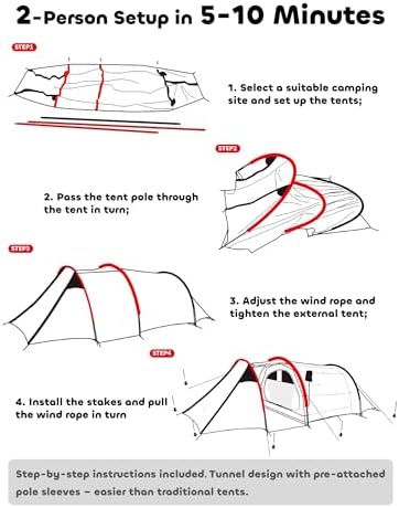 2-Person Waterproof Motorcycle Tent for Camping