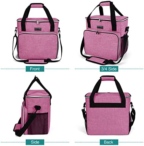 BAGLHER Dog Travel Bag, Pet Travel Bag (ALL Pet Travel Supplies), With 2 Pet Food Containers and 2 Collapsible Silicone Bowls; Essential Kits for Pet Travel Pink