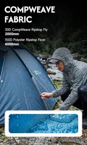 MOBI GARDEN Talo 2 Person Backpacking Tent, 2-Step Quick Setup Camping Tent