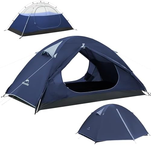 Naturehike Bleik-A 2-3 Person Camping Tent, Waterproof Double Layer Lightweight Backpacking Tents for Camping