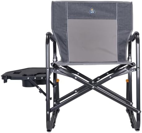 GCI Outdoor Freestyle Rocker Portable Folding Rocking Chair, Outdoor Camping Chair with Side Table