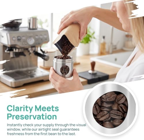 Coffee Gator Mini Coffee Canister- 4oz Borosilicate Glass